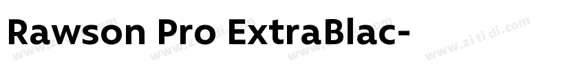 Rawson Pro ExtraBlac字体转换